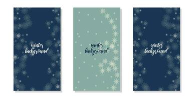 Background in social networks stories winter theme vector