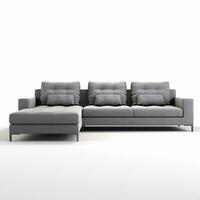 Ai generative grey sofa isolated on a clean white background photo