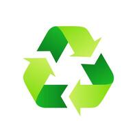 Recycling, recycle icon vector in flat style. Arrow symbols that form a rotating triangle