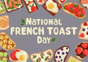 National French Toast Day, November 28 vector