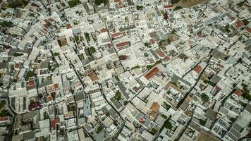 aéreo ver de pequeño pueblo de lindos, Rodas, Grecia foto