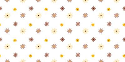 Retro hippie flowers boho seamless pattern . floral modern pattern 60s png