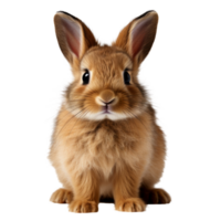 Cute little rabbit isolated on transparent background, created with generative AI png