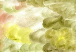 Green-yellow hand-drawn watercolor background photo