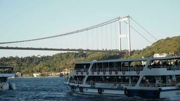 ISTANBUL, TURKEY 12 January 2023, ferryboat sail on the Bosphorus river video