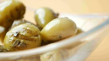 Turkish Grilled olives in a bowl video