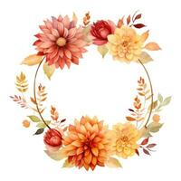 A Gorgeous Floral Border Background for Autumn Featuring photo