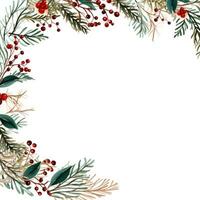 Christmas foliage border with space for text photo