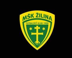 Zilina Club Symbol Logo Slovakia League Football Abstract Design Vector Illustration With Black Background