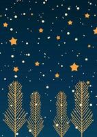 minimal modern Christmas card design vector