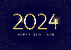 glittery gold Happy New Year background design vector