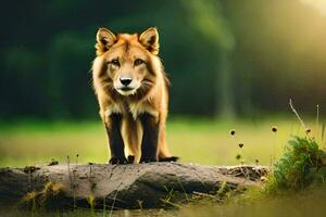 photo wallpaper the forest, animal, fox, the animal, the animal, the animal, the. AI-Generated