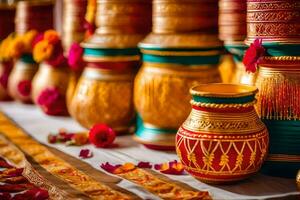 indian wedding decor ideas. AI-Generated photo