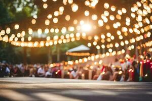 a wedding ceremony with people sitting in chairs. AI-Generated photo