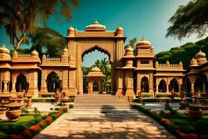 the palace of the king of india. AI-Generated photo
