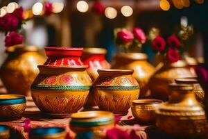 indian wedding decor ideas. AI-Generated photo