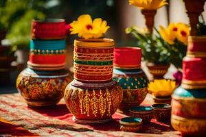 indian wedding decor ideas. AI-Generated photo