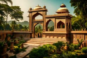 the palace of the king of india. AI-Generated photo