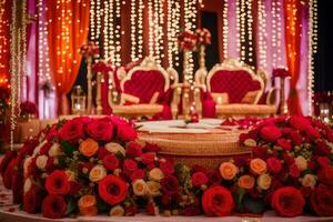 wedding decor ideas for indian weddings. AI-Generated photo