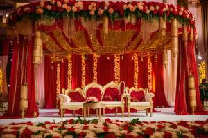 indian wedding decor ideas. AI-Generated photo