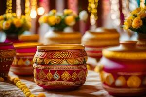 indian wedding decor ideas. AI-Generated photo