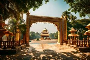 the golden gate of the palace in delhi. AI-Generated photo
