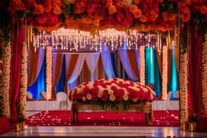 indian wedding decor ideas. AI-Generated photo