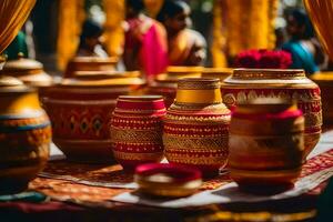 indian wedding decor ideas. AI-Generated photo