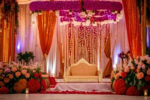 indian wedding decor ideas. AI-Generated photo