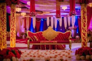 indian wedding decor ideas. AI-Generated photo