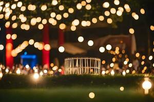 a wedding at the garden of the world. AI-Generated photo