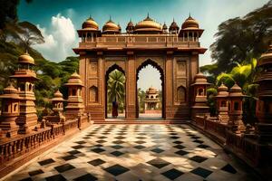 the gate of the palace, delhi. AI-Generated photo