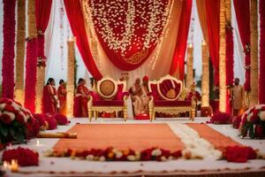 indian wedding decor ideas. AI-Generated photo