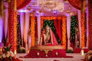 indian wedding ceremony. AI-Generated photo