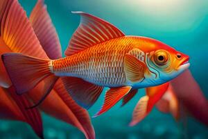 fish in the ocean, fish, underwater, fish, underwater hd wallpaper. AI-Generated photo