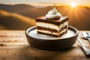 the best dessert in the world is a slice of cake. AI-Generated photo