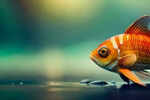 goldfish, fish, water, the background, hd wallpaper. AI-Generated photo