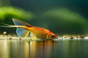 goldfish, water, fish, the sea, the water, the fish, the sea,. AI-Generated photo