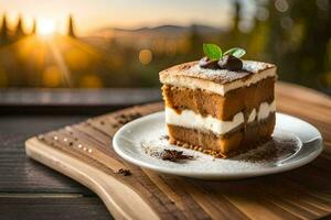 the best dessert in the world is a slice of tiramisu. AI-Generated photo