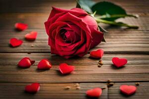 the rose is the symbol of love and romance. AI-Generated photo