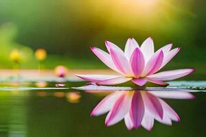 lotus flower in the water. AI-Generated photo