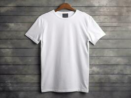 male t-shirt mockup, oversized white t-shirt generative ai photo