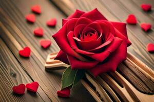 the rose is the symbol of love and romance. AI-Generated photo