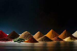 a collection of spices and herbs. AI-Generated photo
