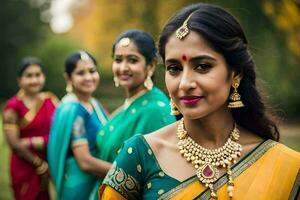 indian women in traditional attire. AI-Generated photo