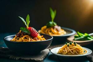 el mejor pasta recetas para un sano dieta. generado por ai foto