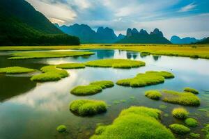 the yangtze river in china. AI-Generated photo