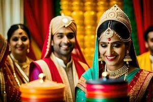 indian wedding ceremony in bangalore. AI-Generated photo