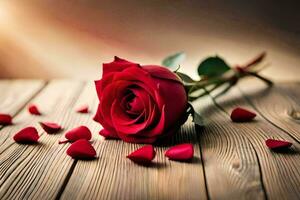 the rose is the symbol of love and romance. AI-Generated photo