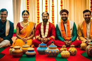 indian wedding ceremony in new york. AI-Generated photo